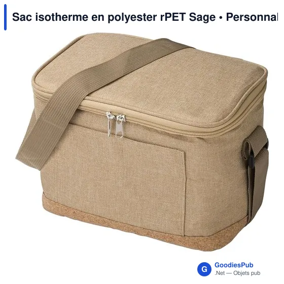 Sac isotherme personnalisable en polyester rPET avec logo - Image 2