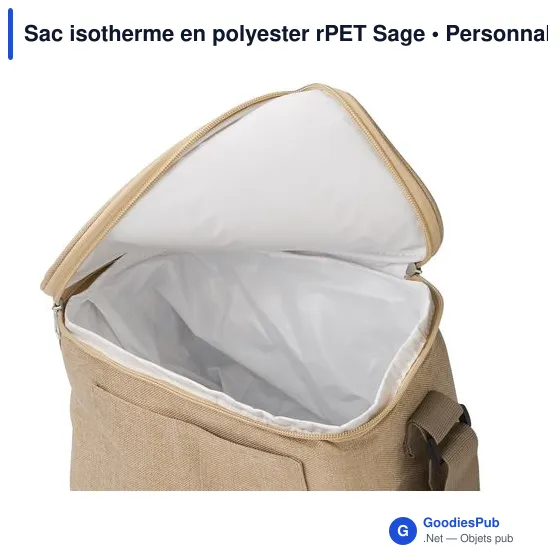 Sac isotherme personnalisable en polyester rPET avec logo - Image 3