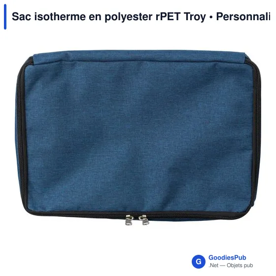 Sac isotherme personnalisable Troy avec logo - Polyester rPET - Image 10