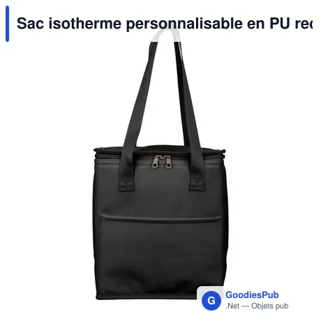 Sac isotherme personnalisable en PU recyclé Adira avec logo