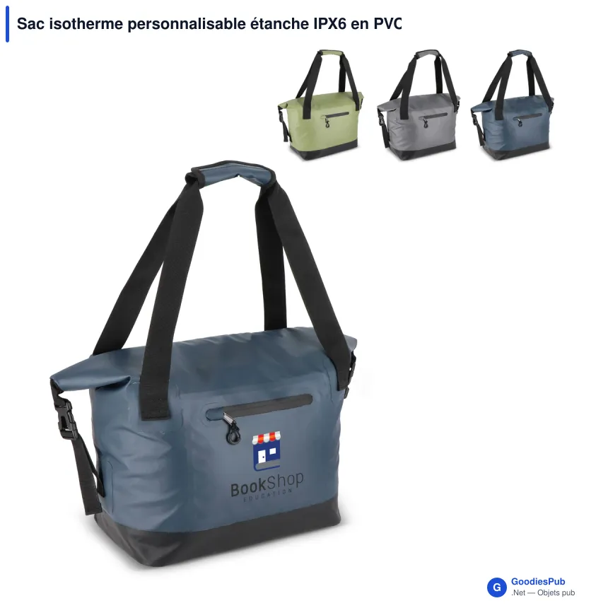 Sac isotherme personnalisable étanche IPX6 en PVC avec logo - Adventure - Image 1