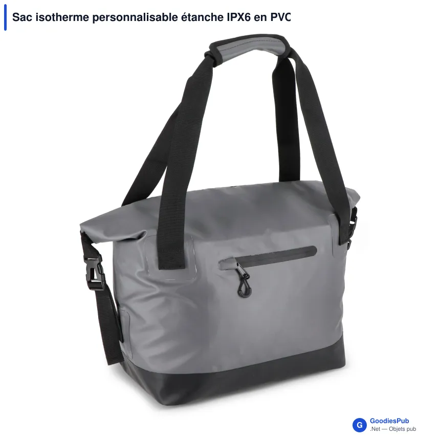 Sac isotherme personnalisable étanche IPX6 en PVC avec logo - Adventure - Image 2