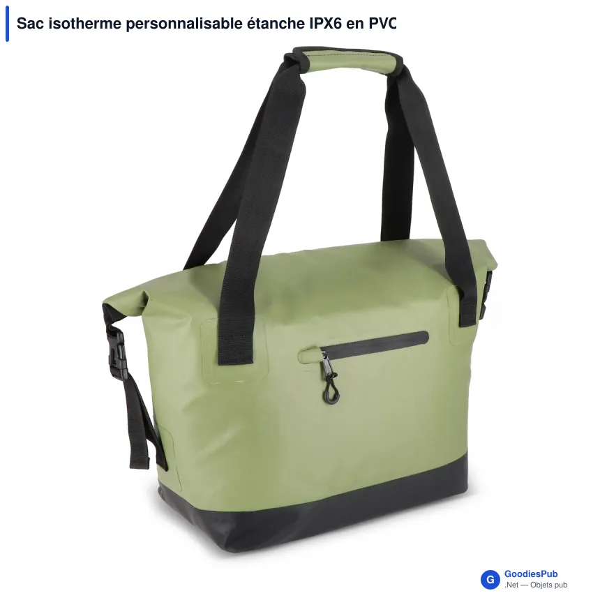 Sac isotherme personnalisable étanche IPX6 en PVC avec logo - Adventure - Image 3