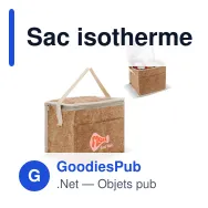 Sac isotherme personnalisable en liège carré avec logo - 22 x 18 x 18 cm - Miniature 1