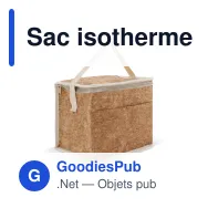 Sac isotherme personnalisable en liège carré avec logo - 22 x 18 x 18 cm - Miniature 2