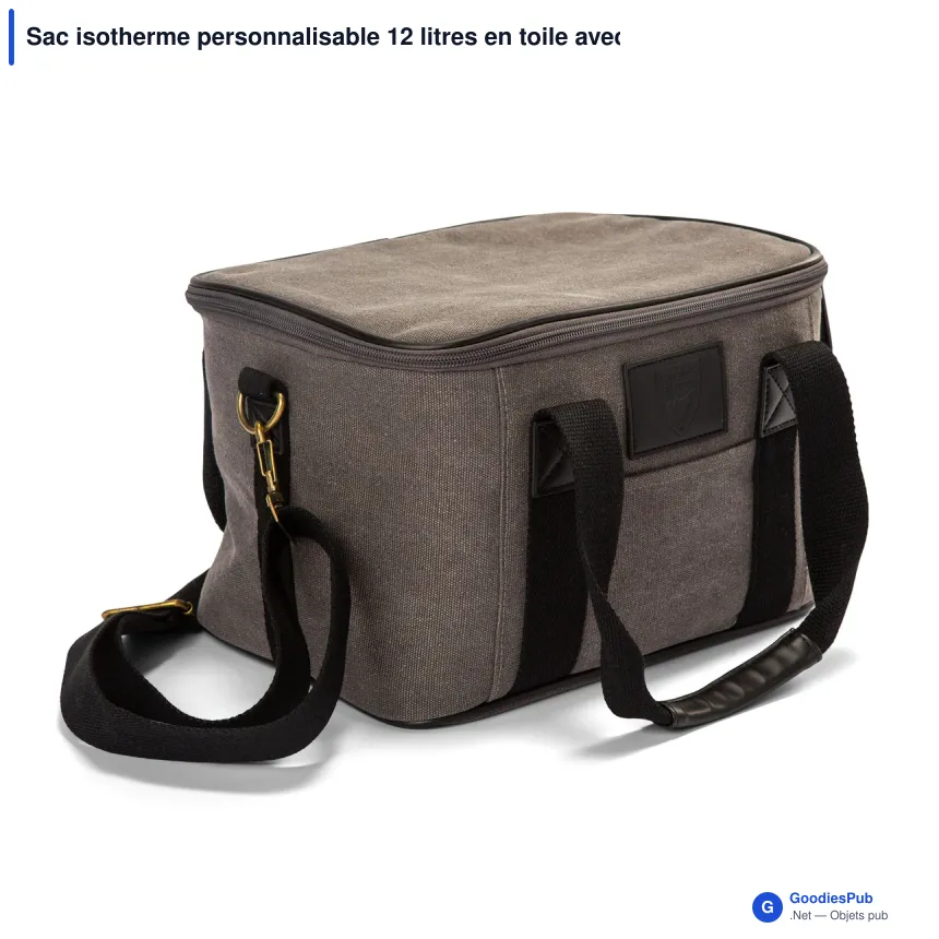 Sac isotherme personnalisable 12 litres en toile avec logo - Orrefors Hunting - Image 2