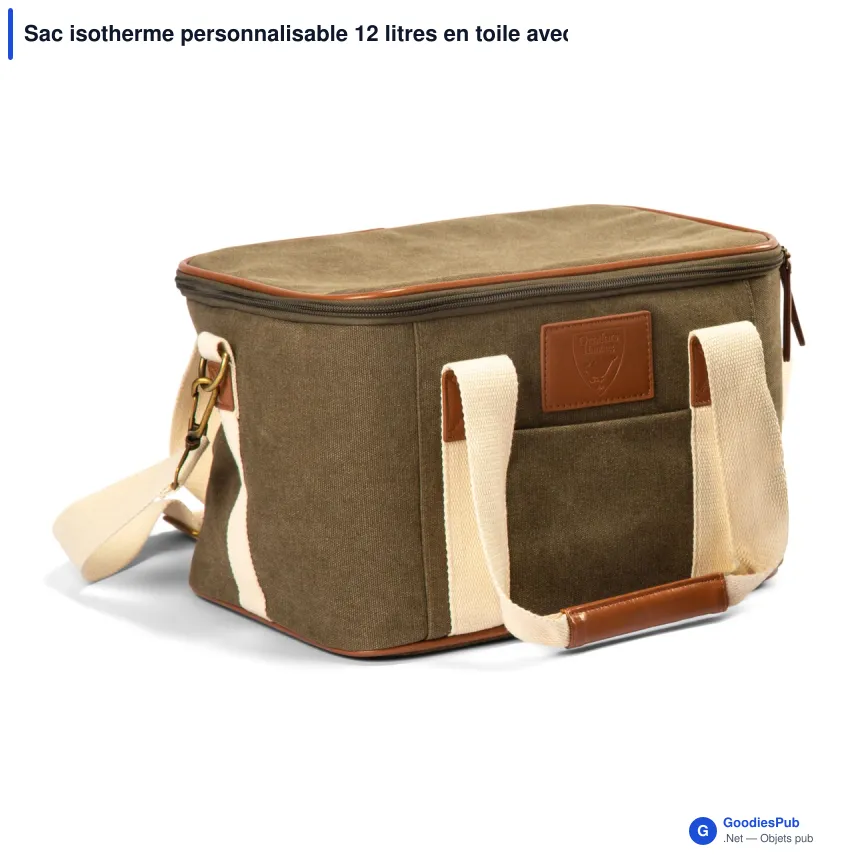 Sac isotherme personnalisable 12 litres en toile avec logo - Orrefors Hunting - Image 3