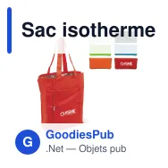 Sac isotherme personnalisable pliable en polyester avec logo - 41 x 44 cm - Miniature 1