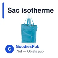 Sac isotherme personnalisable pliable en polyester avec logo - 41 x 44 cm - Miniature 2