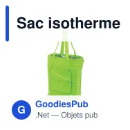 Sac isotherme personnalisable pliable en polyester avec logo - 41 x 44 cm - Miniature 7