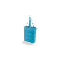 Variante Bleu clair - Sac isotherme personnalisable pliable en polyester avec logo - 41 x 44 cm