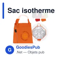 Sac isotherme personnalisable pliable avec tapis de pique-nique avec logo - 2 en 1 - Miniature 1
