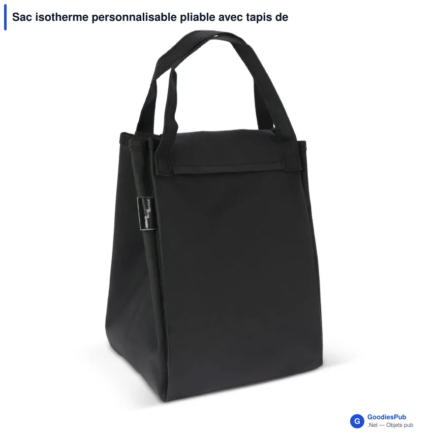 Sac isotherme personnalisable pliable avec tapis de pique-nique avec logo - 2 en 1 - Image 4