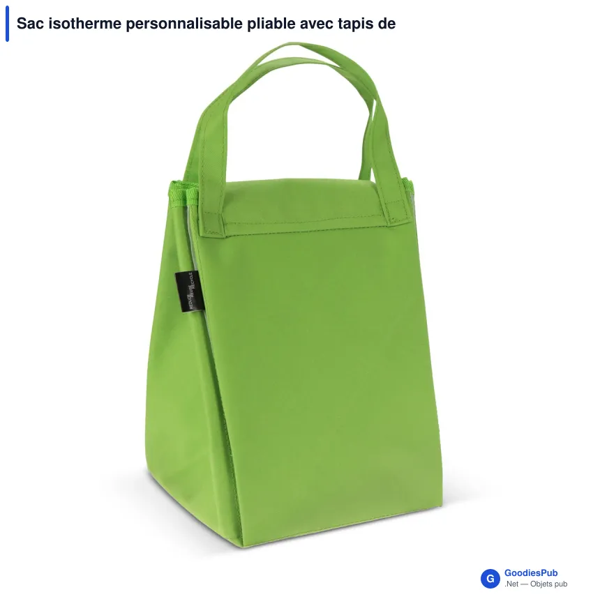 Sac isotherme personnalisable pliable avec tapis de pique-nique avec logo - 2 en 1 - Image 6