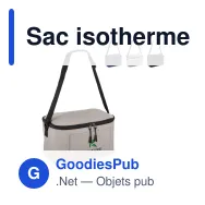 Sac isotherme personnalisable 6 canettes en R-PET 600D avec logo - 5 L - Miniature 1