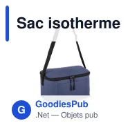 Sac isotherme personnalisable 6 canettes en R-PET 600D avec logo - 5 L - Miniature 4