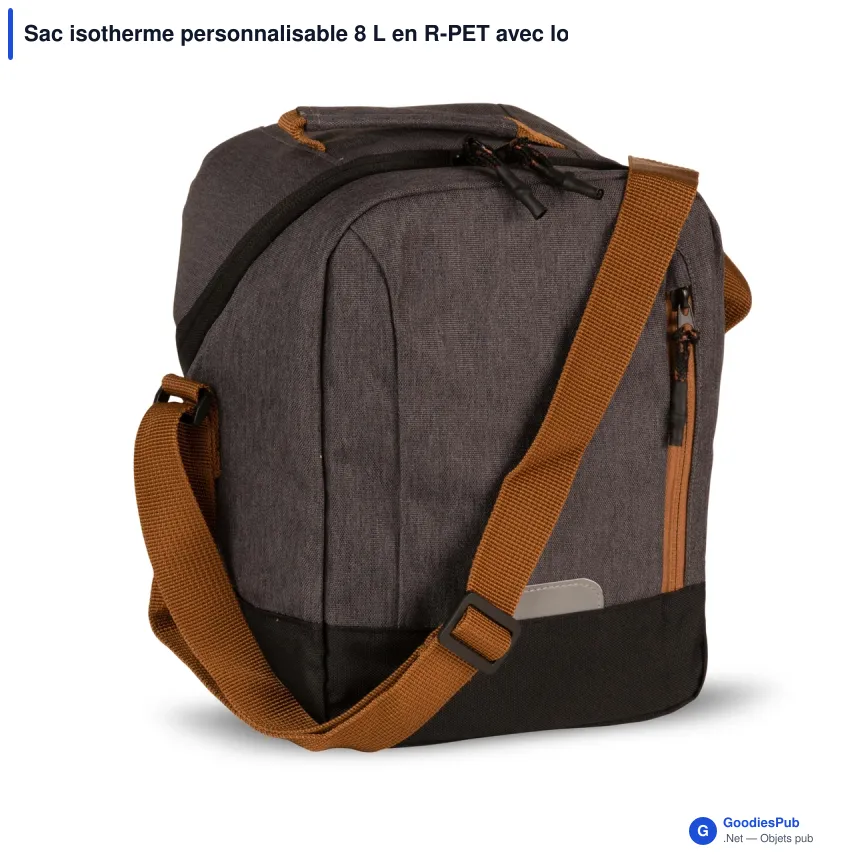 Sac isotherme personnalisable 8 L en R-PET avec logo - Recyclé - Image 2