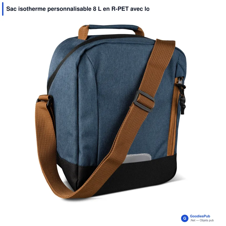 Sac isotherme personnalisable 8 L en R-PET avec logo - Recyclé - Image 3