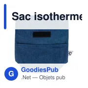 Sac isotherme roll-top en denim recyclé Mira - Miniature 1