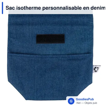 Sac isotherme personnalisable en denim recyclé avec logo - Mira