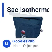 Sac isotherme roll-top en denim recyclé Mira - Miniature 3