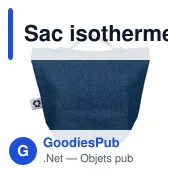 Sac isotherme roll-top en denim recyclé Mira - Miniature 5
