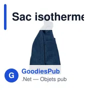Sac isotherme roll-top en denim recyclé Mira - Miniature 6