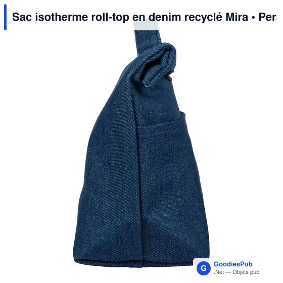 Sac isotherme roll-top en denim recyclé Mira - Image 6