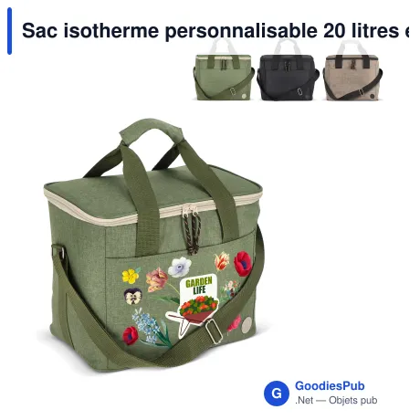 Sac isotherme personnalisable 20 litres en R-PET avec logo - Sagaform City