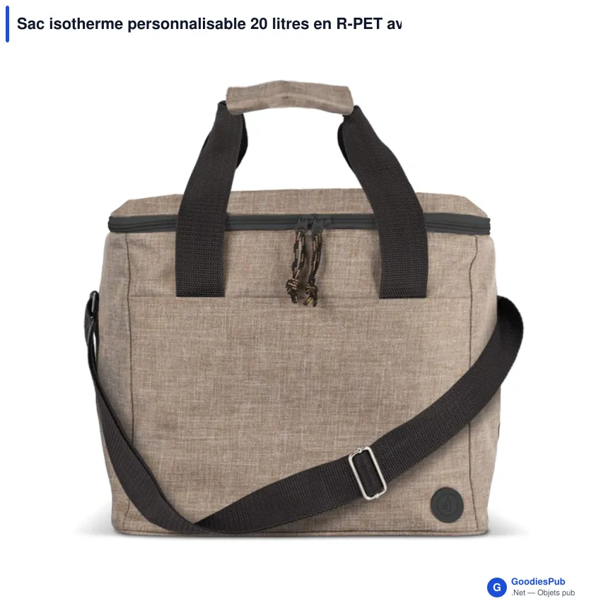 Sac isotherme personnalisable 20 litres en R-PET avec logo - Sagaform City - Image 4