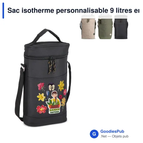 Sac isotherme personnalisable 9 litres en R-PET avec logo - Sagaform City haut