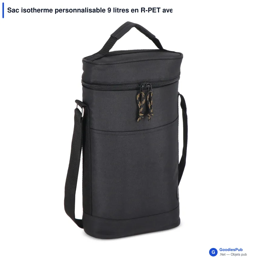 Sac isotherme personnalisable 9 litres en R-PET avec logo - Sagaform City haut - Image 4
