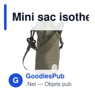 Mini sac isotherme personnalisable 1,2 litre en R-PET avec logo - Sagaform City - Miniature 2