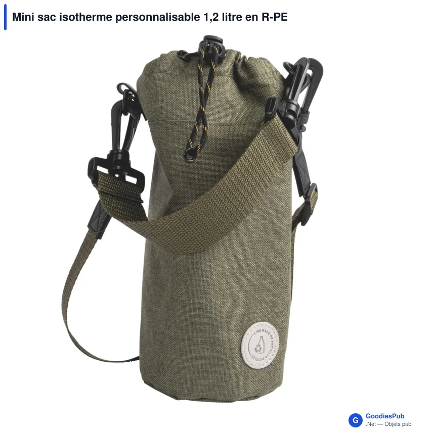 Mini sac isotherme personnalisable 1,2 litre en R-PET avec logo - Sagaform City - Image 2