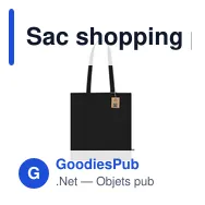 Sac shopping personnalisable Jamal Fairtrade avec logo - Miniature 1