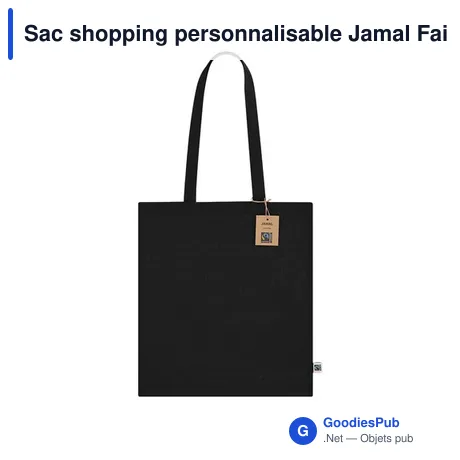 Sac shopping personnalisable Jamal Fairtrade avec logo