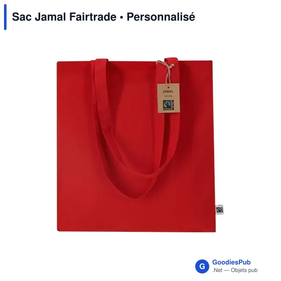 Sac shopping personnalisable Jamal Fairtrade avec logo - Image 4