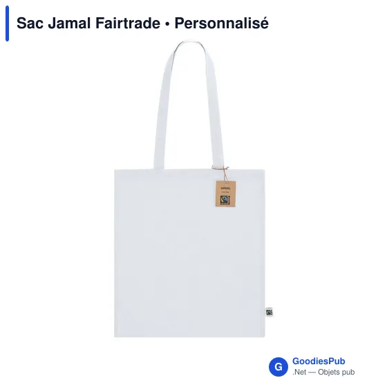 Sac shopping personnalisable Jamal Fairtrade avec logo - Image 5