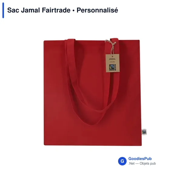 Sac shopping personnalisable Jamal Fairtrade avec logo - Image 6