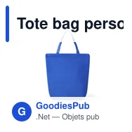 Tote bag personnalisable avec logo pour entreprises et événements - Miniature 1