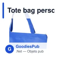 Tote bag personnalisable avec logo pour entreprises et événements - Miniature 3