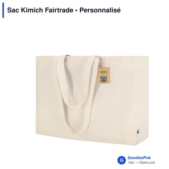 Sac shopping personnalisable Kimich Fairtrade avec logo - Image 1