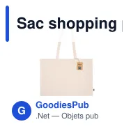 Sac shopping personnalisable Kimich Fairtrade avec logo - Miniature 2