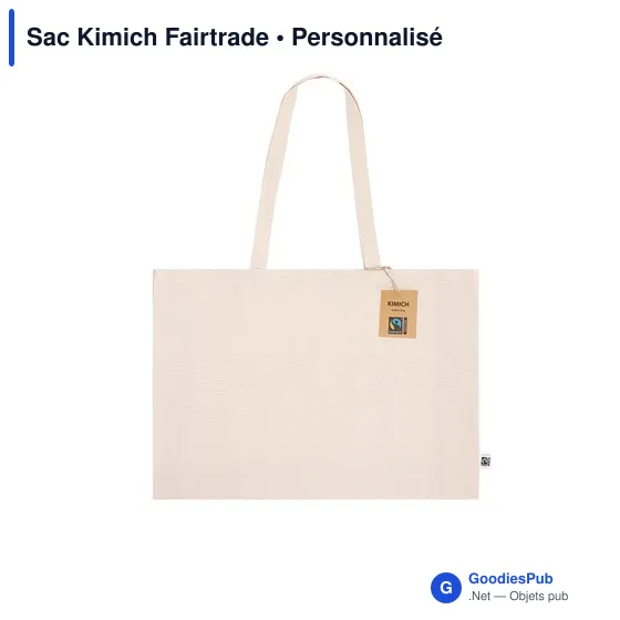 Sac shopping personnalisable Kimich Fairtrade avec logo - Image 2