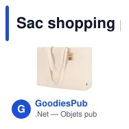 Sac shopping personnalisable Kimich Fairtrade avec logo - Miniature 3