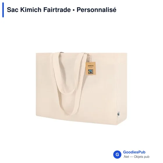 Sac shopping personnalisable Kimich Fairtrade avec logo - Image 3