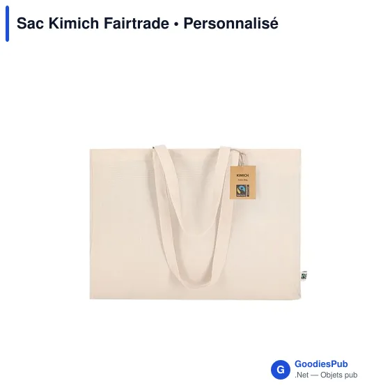 Sac shopping personnalisable Kimich Fairtrade avec logo - Image 4