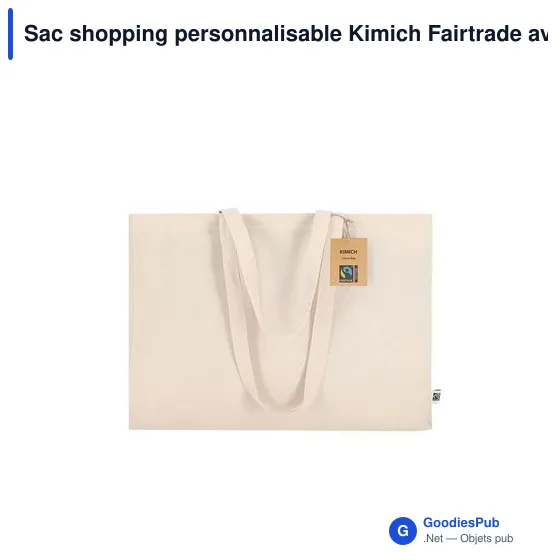 Sac shopping personnalisable Kimich Fairtrade avec logo - Image 5