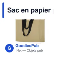 Sac en papier personnalisable Kolsar avec logo pour entreprises - Miniature 1
