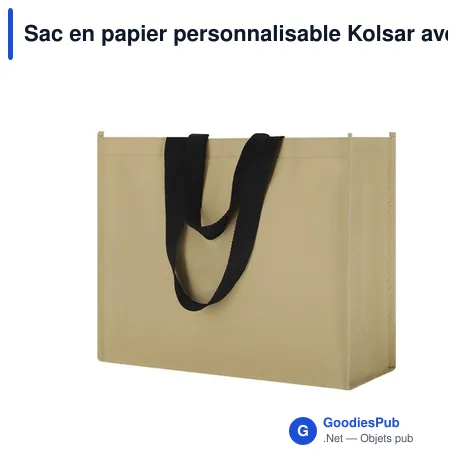 Sac en papier personnalisable Kolsar avec logo pour entreprises